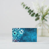 sjabloon voor visitekaartje blauwe balk originele  (Staand voorkant)