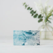 sjabloon voor visitekaartje blauwe veer foto (Staand voorkant)