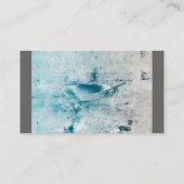 sjabloon voor visitekaartje blauwe veer foto (Achterkant)