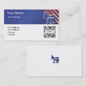 Sjabloon voor visitekaartje Democratische sleutel  (Voorkant / Achterkant)