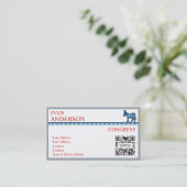 Sjabloon voor visitekaartje Democratische sleutel (Staand voorkant)