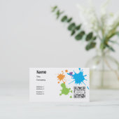 Sjabloon voor visitekaartje Generieke Verfplaat (Staand voorkant)