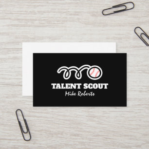 Sjabloon voor visitekaartje honkbal talentenscout