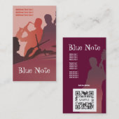 Sjabloon voor visitekaartje Jazz Band (Voorkant / Achterkant)