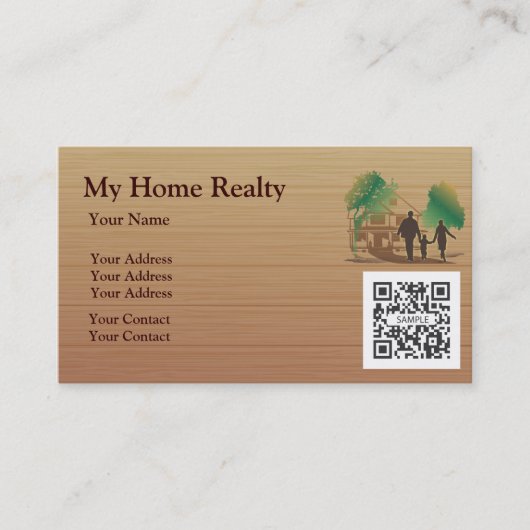 Sjabloon voor visitekaartje Mijn thuisbasis (Voorkant)