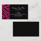 Sjabloon voor visitekaartje ** Roze vet (Voorkant / Achterkant)