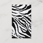 Sjabloon voor visitekaartje **Vet zebra afdrukken (Achterkant)