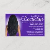 Sjabloon voor visitekaartje voor Hair Braiding Loc Afsprakenkaartje (Voorkant)