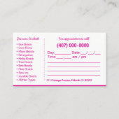 Sjabloon voor visitekaartje voor Hair Braiding Loc Afsprakenkaartje (Achterkant)