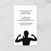 Sjabloon voor visitekaartje voor persoonlijke fitn (Achterkant)