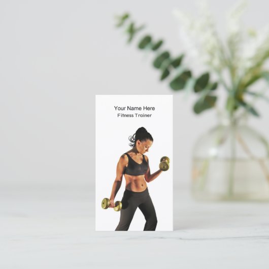 Sjabloon voor visitekaartje voor persoonlijke fitn (Staand voorkant)