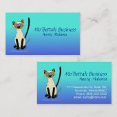 Sjabloon voor visitekaartje voor Siamese katten (Voorkant / Achterkant)