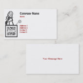 Sjabloon voor visitekaartje Winkelmeisje (Voorkant / Achterkant)