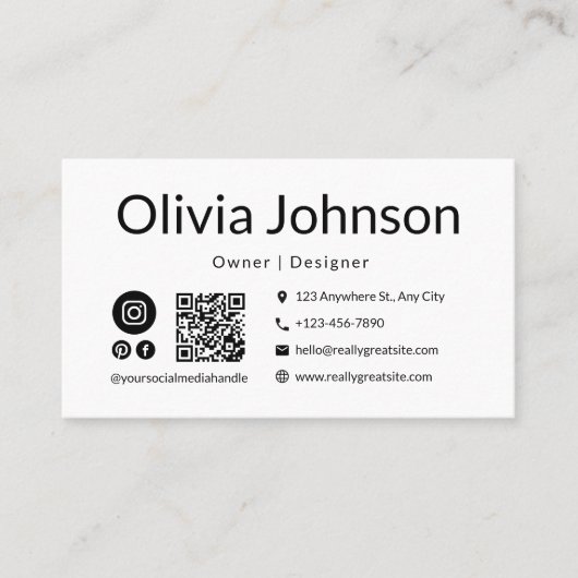 Sjabloon voor visitekaartjes (Voorkant)