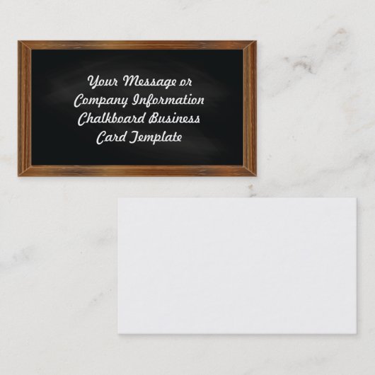 Sjabloon voor visitekaartjes (Voorkant / Achterkant)