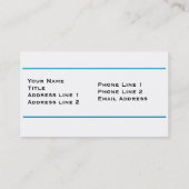 Sjabloon voor visitekaartjes (Achterkant)