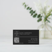 Sjabloon voor visitekaartjes Aangepaste QR-code vo (Staand voorkant)