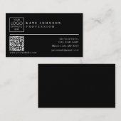 Sjabloon voor visitekaartjes Aangepaste QR-code vo (Voorkant / Achterkant)