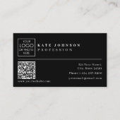 Sjabloon voor visitekaartjes Aangepaste QR-code vo (Voorkant)