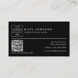 Sjabloon voor visitekaartjes Aangepaste QR-code vo