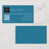 Sjabloon voor visitekaartjes Aangepaste QR-code vo (Voorkant / Achterkant)