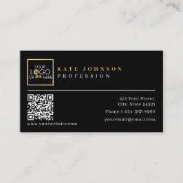 Sjabloon voor visitekaartjes Aangepaste QR-code vo