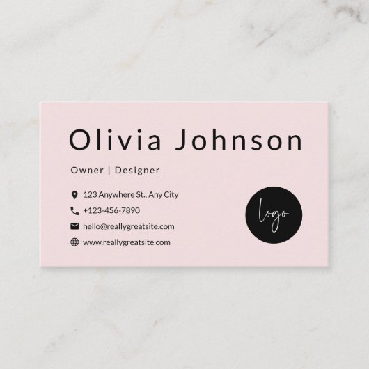 Sjabloon voor visitekaartjes, afdrukbaar visitekaartje (Voorkant)