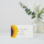 Sjabloon voor visitekaartjes ** Bloem zonnebloem (Staand voorkant)