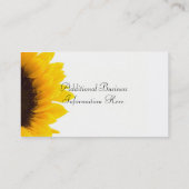 Sjabloon voor visitekaartjes ** Bloem zonnebloem (Achterkant)