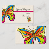 Sjabloon voor visitekaartjes **Butterflies 1 (Voorkant / Achterkant)