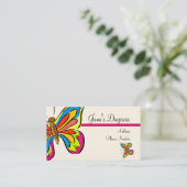 Sjabloon voor visitekaartjes **Butterflies 1 (Staand voorkant)
