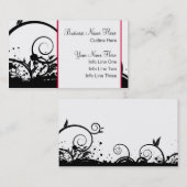 Sjabloon voor visitekaartjes **Dramatische zwarte  (Voorkant / Achterkant)