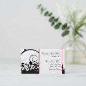 Sjabloon voor visitekaartjes **Dramatische zwarte  (Staand voorkant)