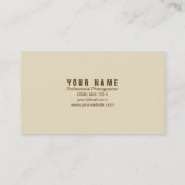  sjabloon voor visitekaartjes fotograaf (Achterkant)