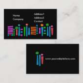 Sjabloon voor visitekaartjes - helder gekleurd ont (Voorkant / Achterkant)