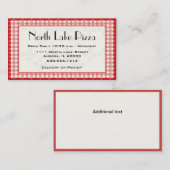 Sjabloon voor visitekaartjes in restaurants (Voorkant / Achterkant)