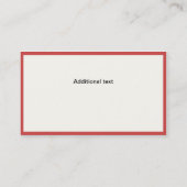 Sjabloon voor visitekaartjes in restaurants (Achterkant)