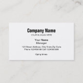 Sjabloon voor visitekaartjes in restaurants | rode (Achterkant)