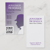 Sjabloon voor visitekaartjes Kleding Mannen voor d (Voorkant / Achterkant)