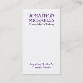 Sjabloon voor visitekaartjes Kleding Mannen voor d (Achterkant)