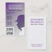 Sjabloon voor visitekaartjes Kleding Mannen voor d (Voorkant / Achterkant)