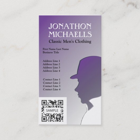 Sjabloon voor visitekaartjes Kleding Mannen voor d (Voorkant)