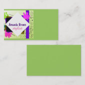 sjabloon voor visitekaartjes kleurrijke whimsical (Voorkant / Achterkant)