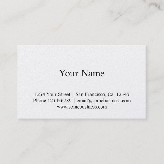 Sjabloon voor visitekaartjes met metalen afwerking (Voorkant)