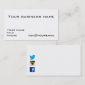 Sjabloon voor visitekaartjes met pictogrammen voor (Voorkant / Achterkant)