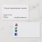 Sjabloon voor visitekaartjes met pictogrammen voor (Voorkant / Achterkant)