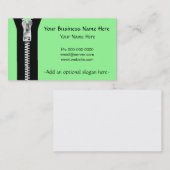 Sjabloon voor visitekaartjes met ritssluiting (Voorkant / Achterkant)