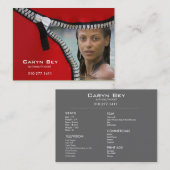 Sjabloon voor visitekaartjes ophalen (acteur head  (Voorkant / Achterkant)