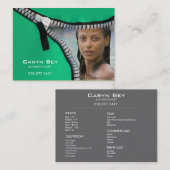 Sjabloon voor visitekaartjes ophalen (acteur head  (Voorkant / Achterkant)