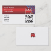 Sjabloon voor visitekaartjes Republican Elephant (Voorkant / Achterkant)